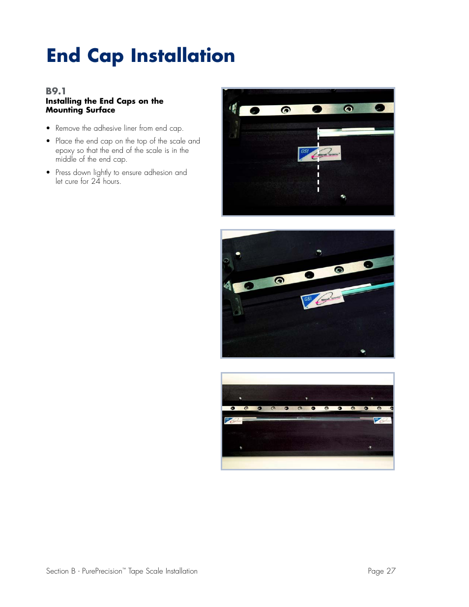 End cap installation | MicroE Mercury II 6000V User Manual | Page 49 / 67