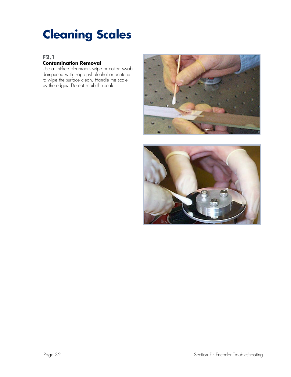 Cleaning scales | MicroE Mercury II 6000V User Manual | Page 54 / 67