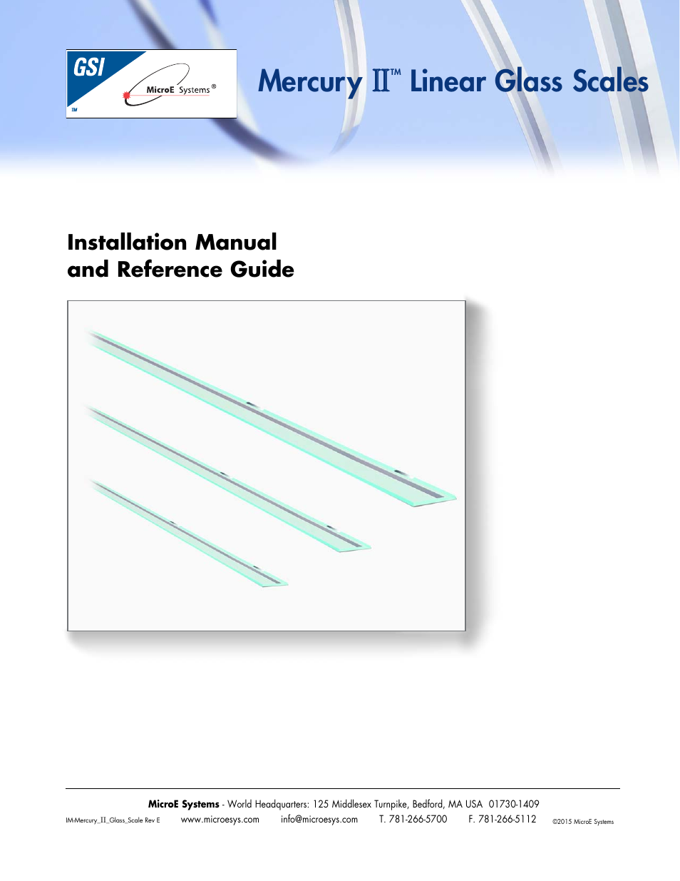 Glass scale installation, Mercury, Linear glass scales | Installation manual and reference guide | MicroE Mercury II 6000V User Manual | Page 56 / 67