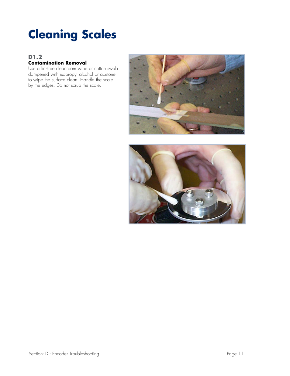 Cleaning scales-2, Cleaning scales | MicroE Mercury II 6000V User Manual | Page 66 / 67