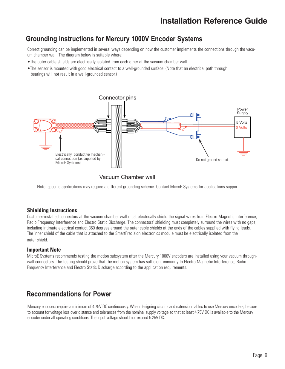 Installation reference guide | MicroE 1000V Mercury User Manual | Page 11 / 14