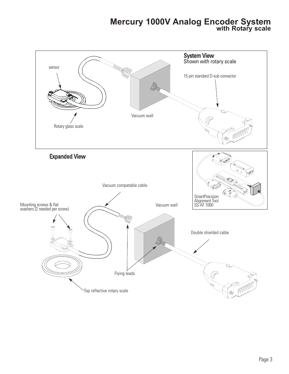 Rotary vacuum encoder system diagram, Mercury 1000v analog encoder system | MicroE 1000V Mercury User Manual | Page 5 / 14