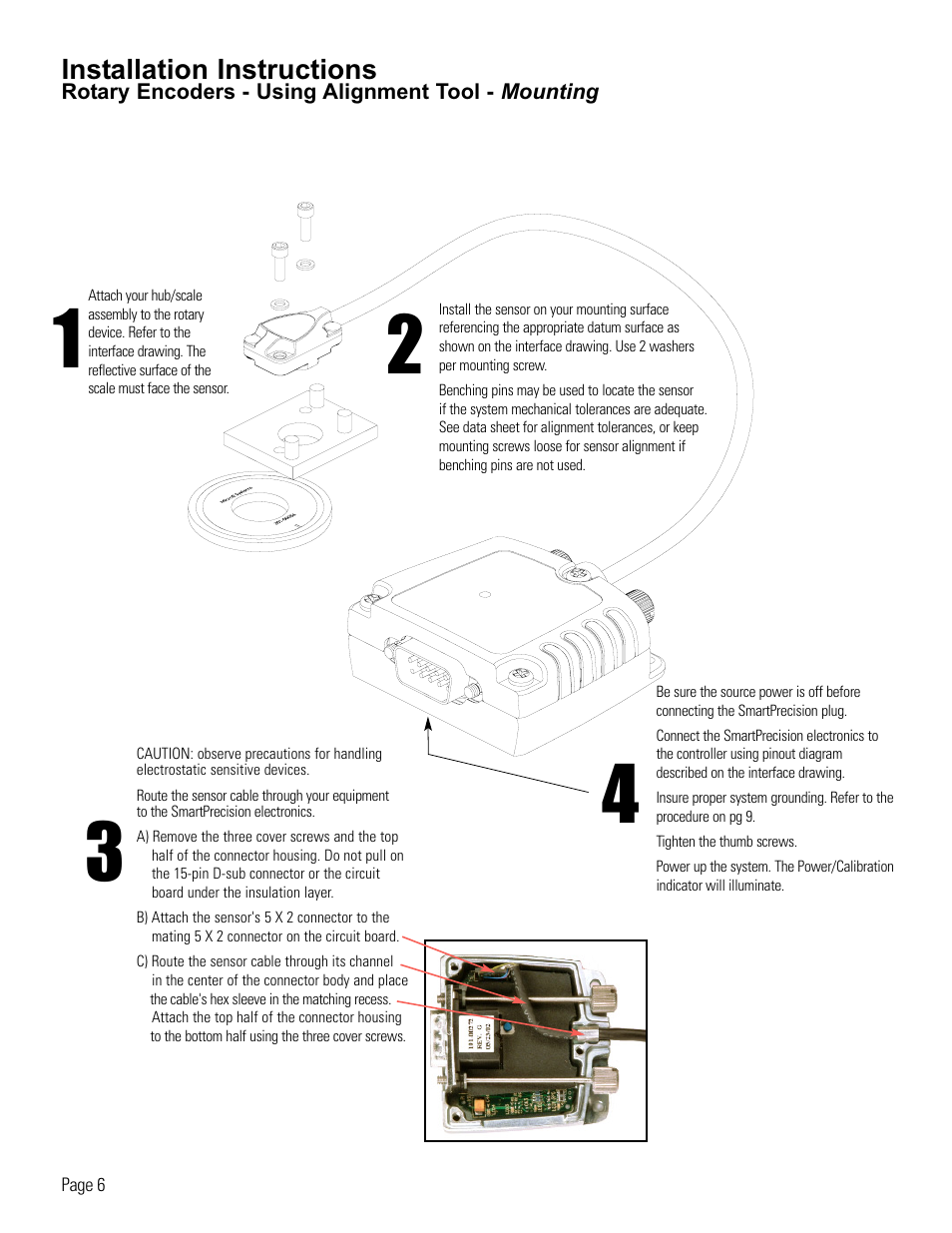 Rotary encoder installation | MicroE 3500Si Mercury User Manual | Page 8 / 21