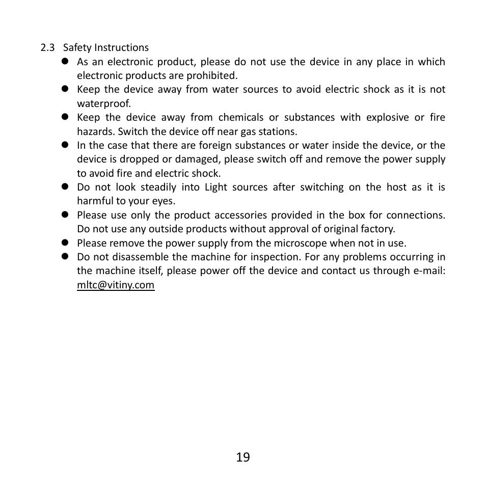 Safety instructions | MicroLinks UM06 - user guide User Manual | Page 21 / 24