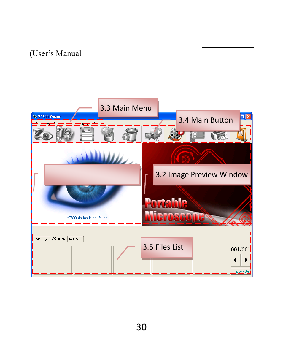 Video preview window, Images preview window | MicroLinks VT300 - user guide User Manual | Page 32 / 43