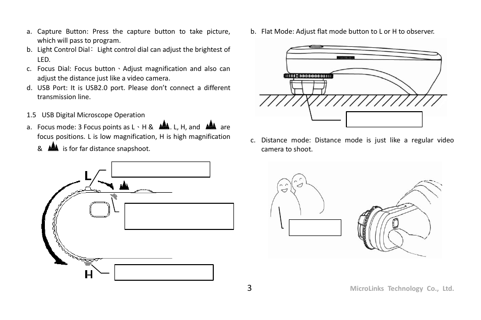 Usb digital microscope operation | MicroLinks UM03 - user guide User Manual | Page 5 / 9