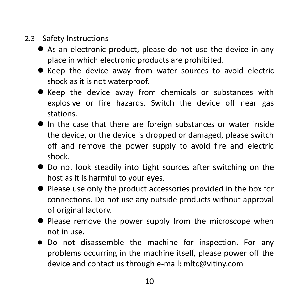 Safety instructions | MicroLinks UM12 - user guide User Manual | Page 12 / 16