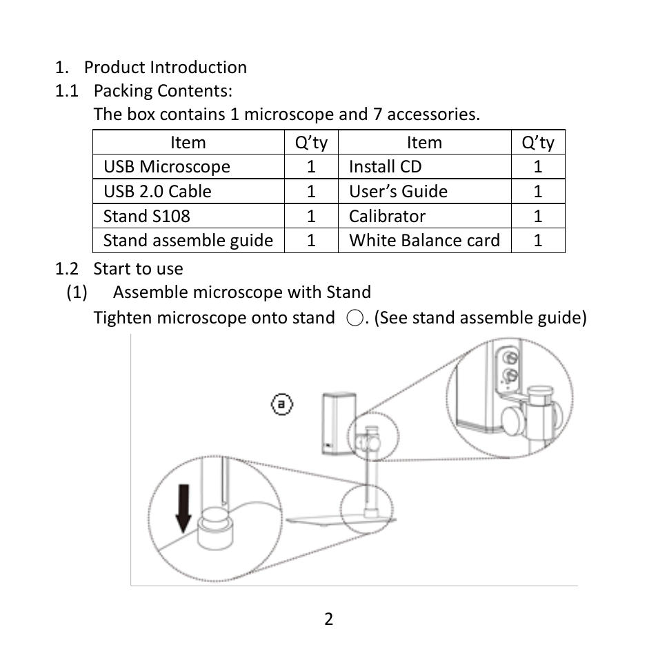 Product introduction, Packing contents, Start to use | MicroLinks UM12 - user guide User Manual | Page 4 / 16