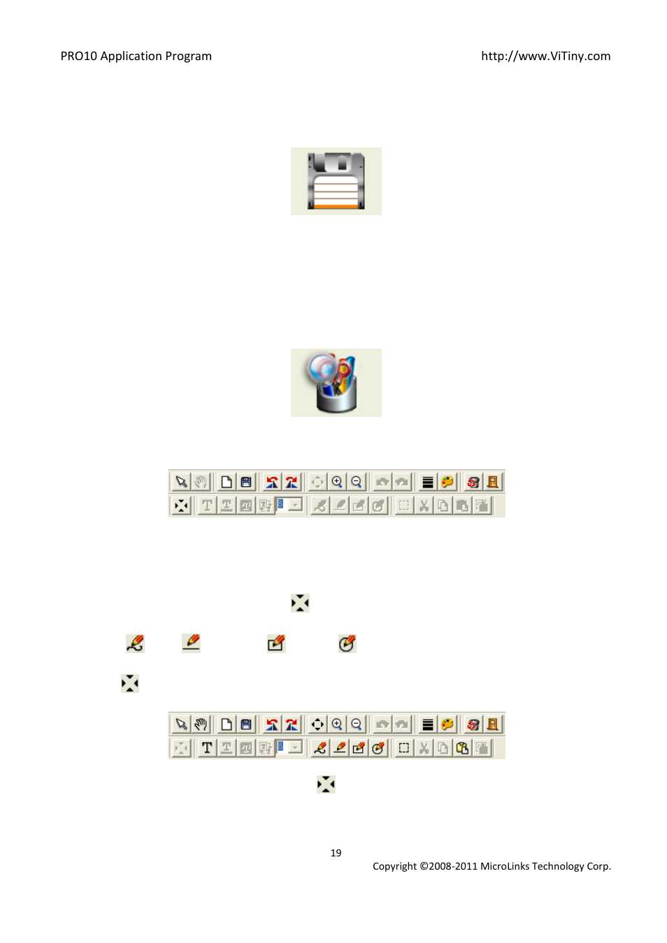 Save image, Edit the picture / diverge from editor's picture, Edit picture | MicroLinks PRO10 - user manual User Manual | Page 19 / 62