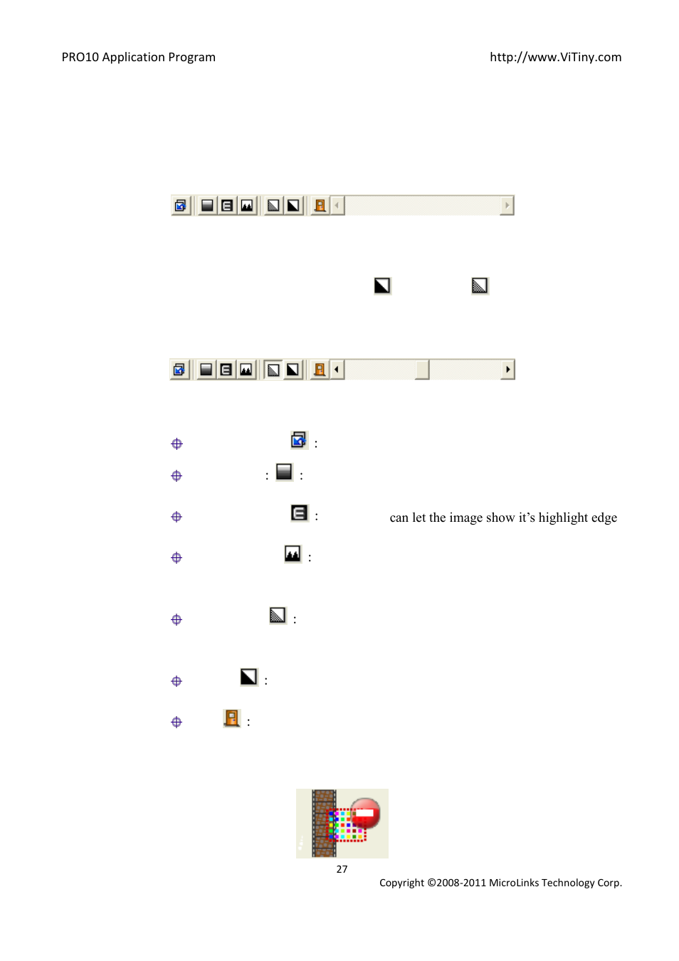 Leave image editor | MicroLinks PRO10 - user manual User Manual | Page 27 / 62