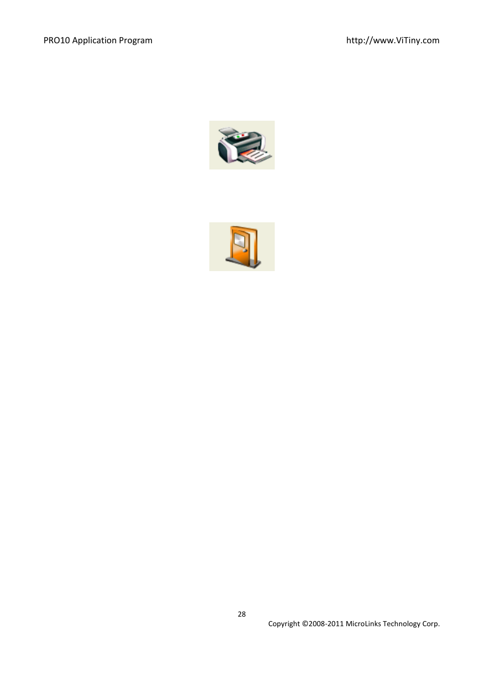 Print image, Diverge from the application program, 9 print image | 10 diverge from the application program | MicroLinks PRO10 - user manual User Manual | Page 28 / 62