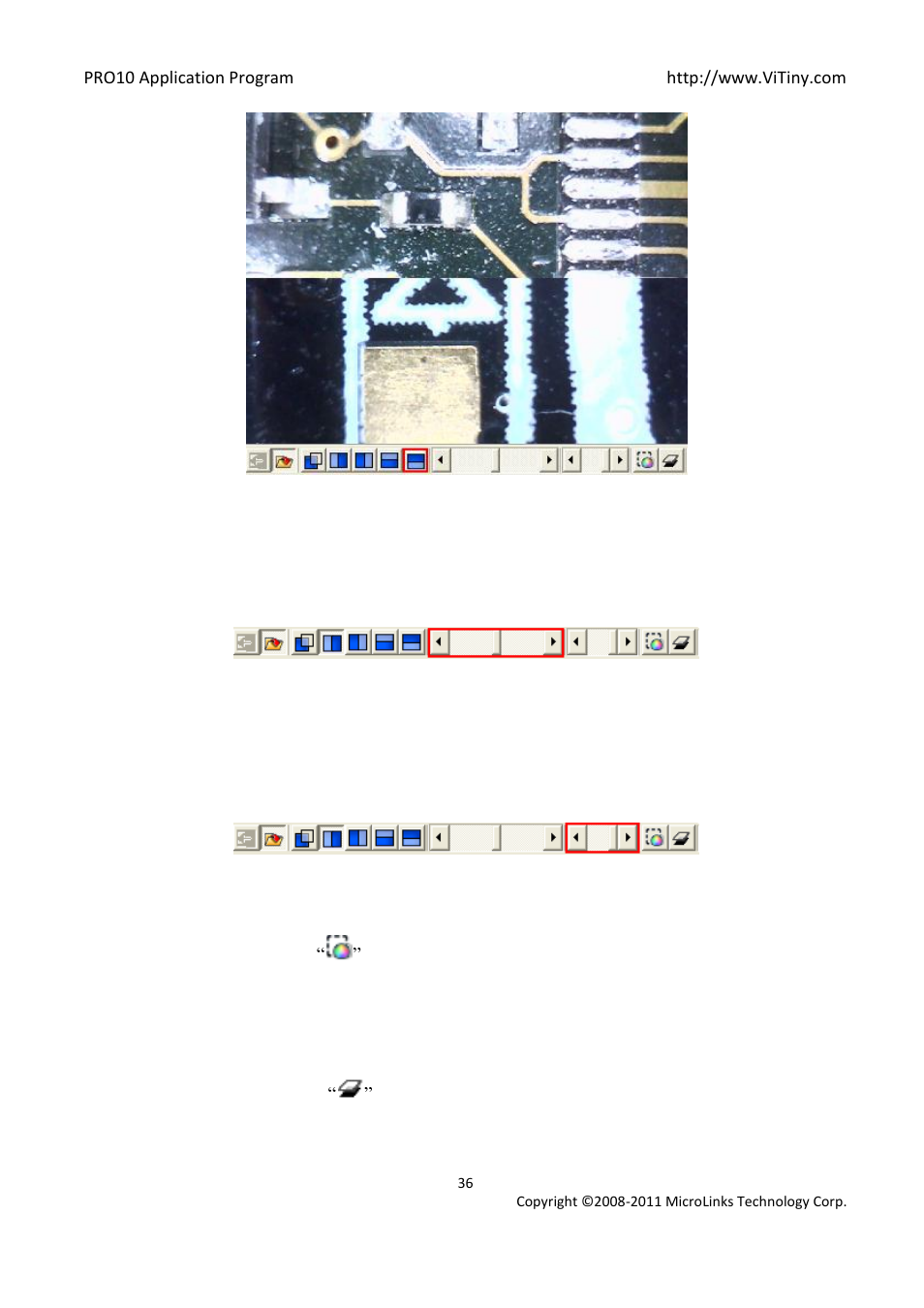 Window ratio adjustment, Transparent adjustment, Knockout color | Combined image | MicroLinks PRO10 - user manual User Manual | Page 36 / 62