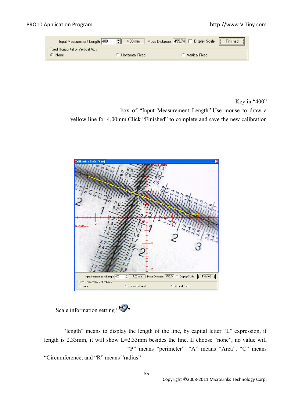 Scale information setting | MicroLinks PRO10 - user manual User Manual | Page 55 / 62