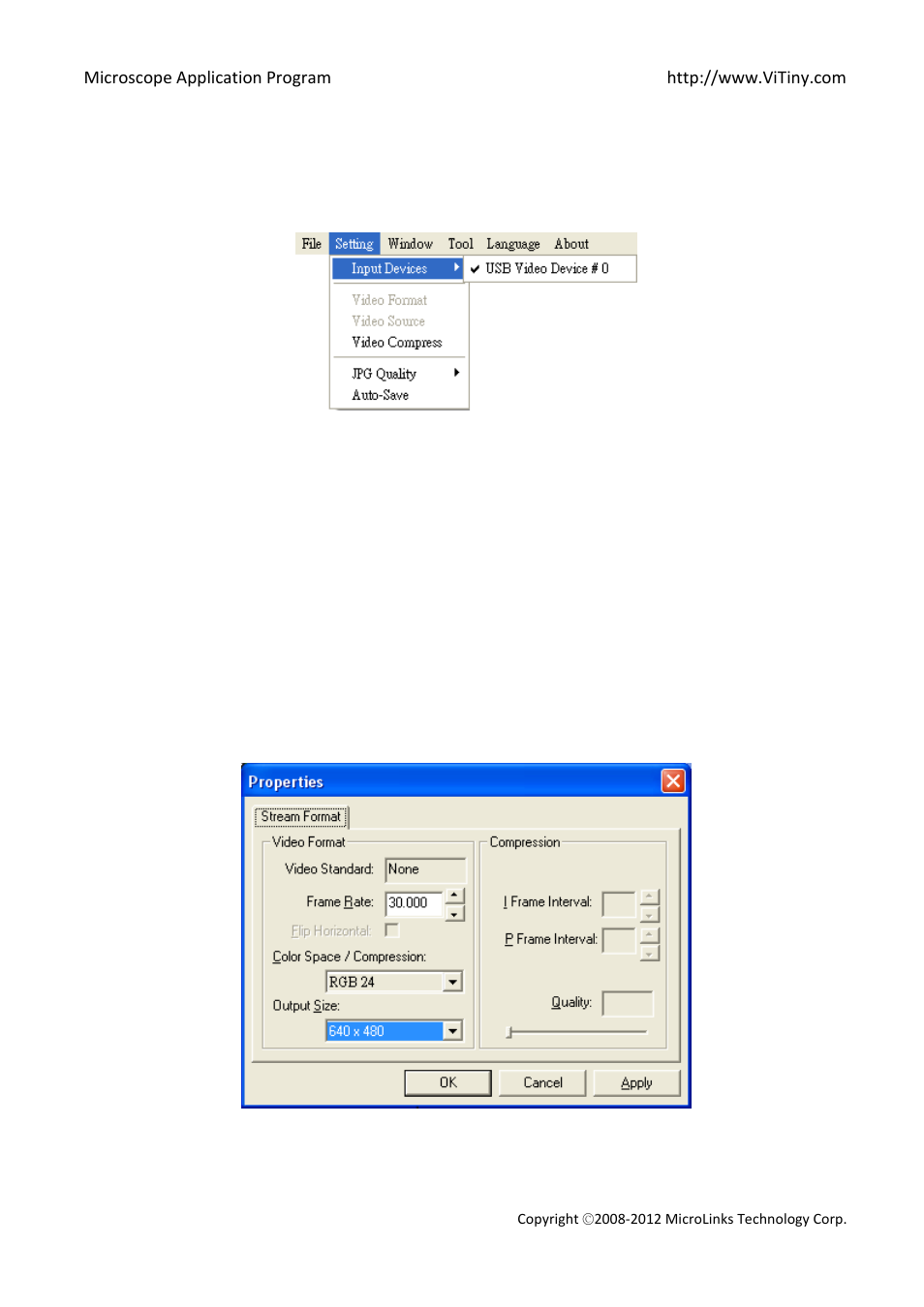 Input devices setting, Video format | MicroLinks VT300 - user manual User Manual | Page 11 / 63