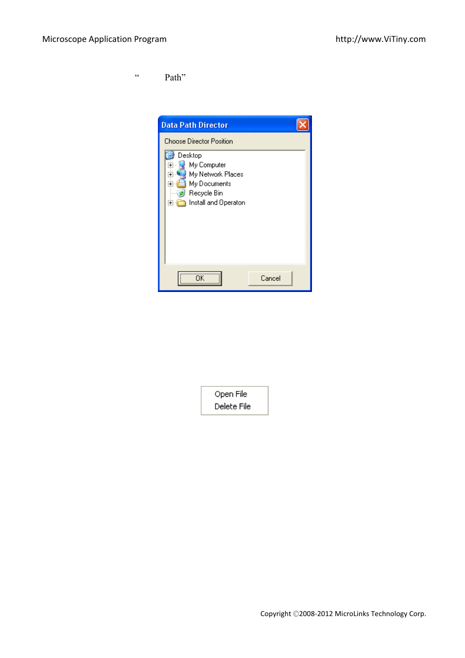 Image path, Quick click | MicroLinks VT300 - user manual User Manual | Page 31 / 63