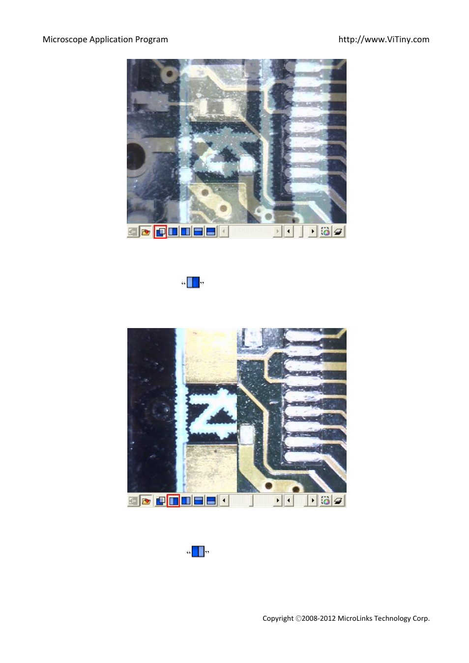 Left side comparison, Right side comparison | MicroLinks VT300 - user manual User Manual | Page 35 / 63