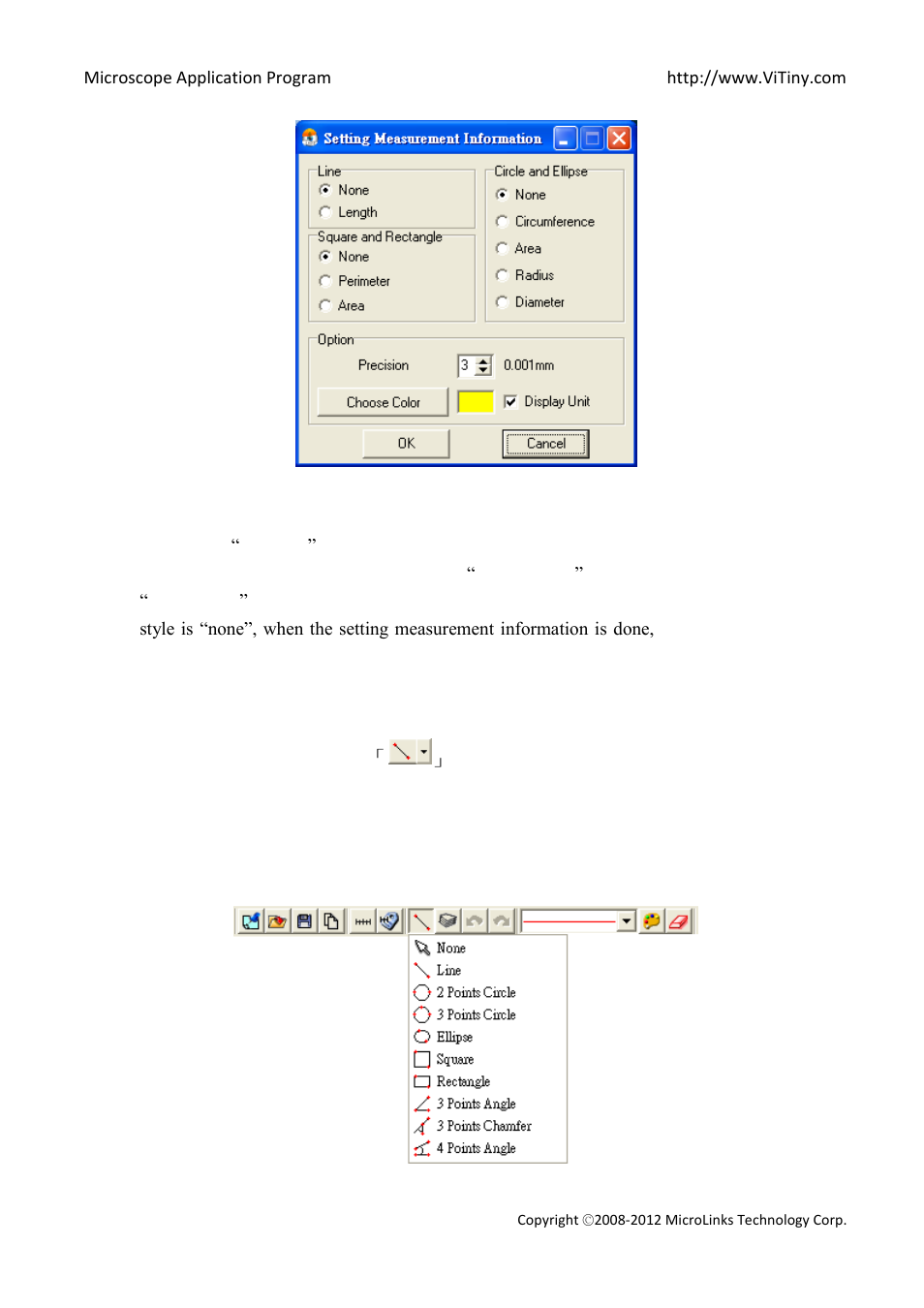 Measurement tool styles | MicroLinks VT300 - user manual User Manual | Page 57 / 63