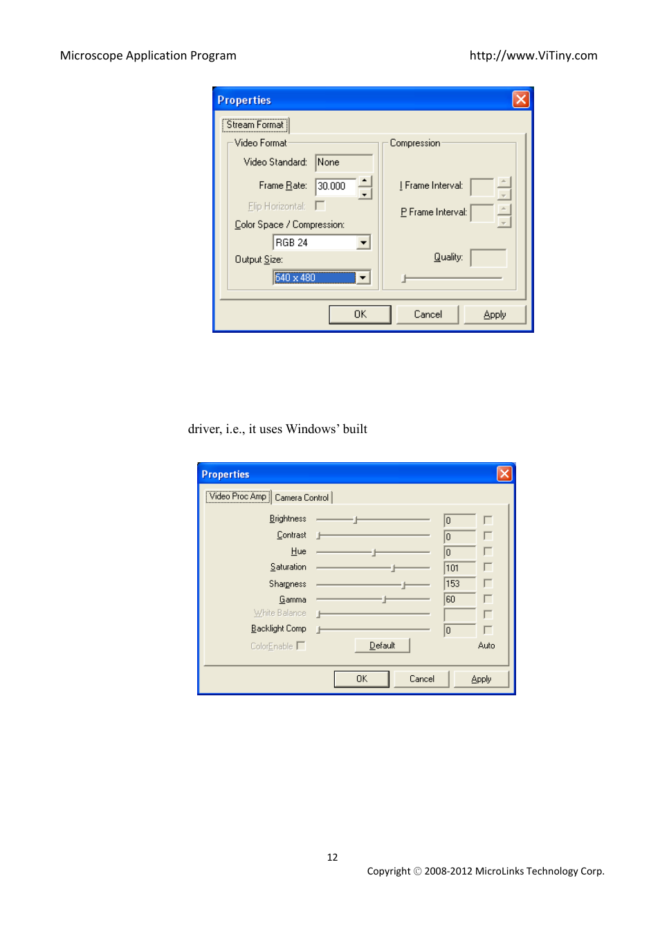 Video format source | MicroLinks UM02 - user manual User Manual | Page 12 / 63