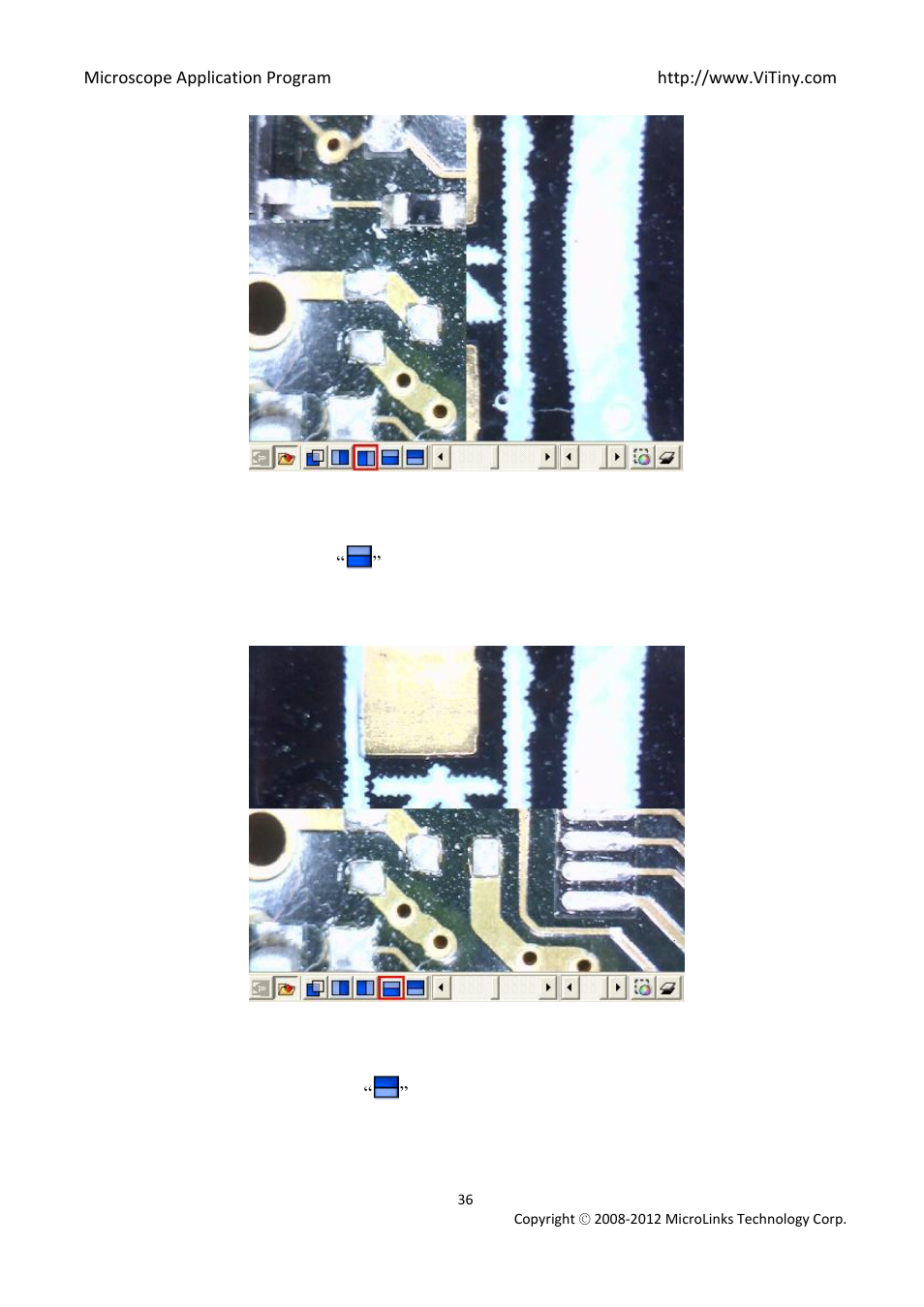 Top side comparison, Bottom side comparison | MicroLinks UM02 - user manual User Manual | Page 36 / 63