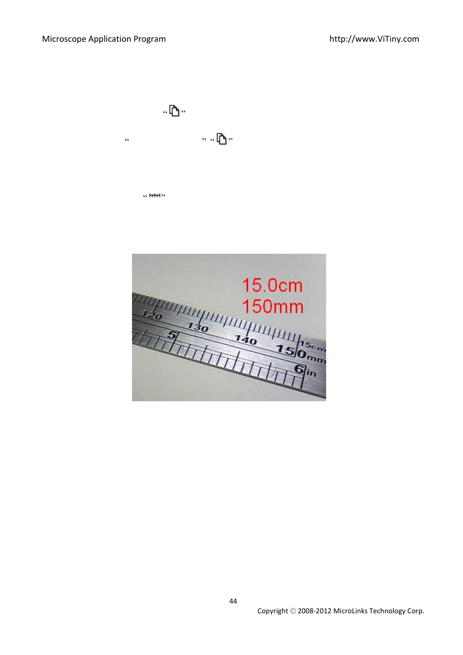 Copy to clipboard, Scale setting | MicroLinks UM02 - user manual User Manual | Page 44 / 63