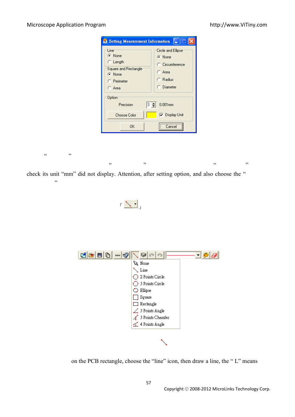 Measurement tool styles | MicroLinks UM02 - user manual User Manual | Page 57 / 63