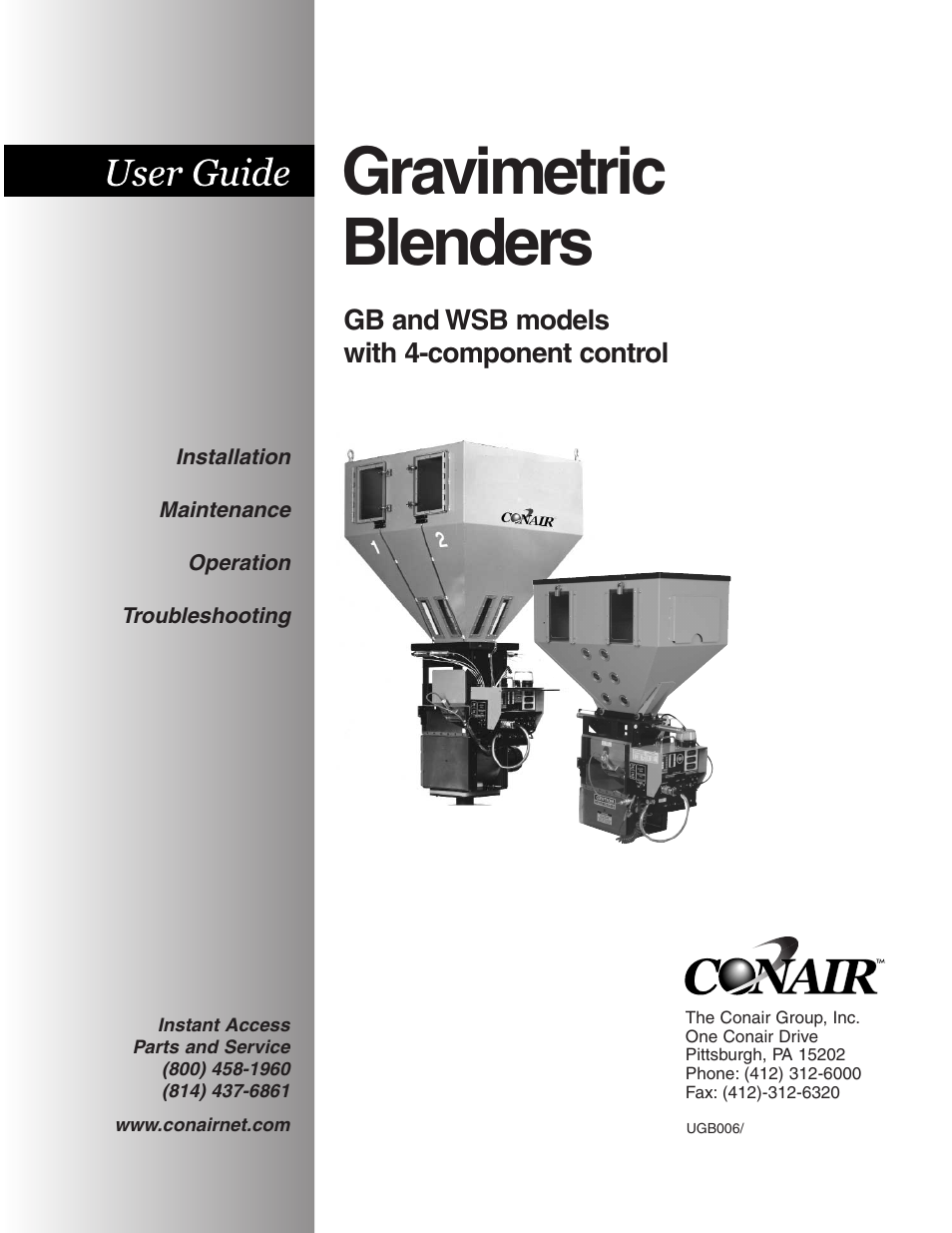 Conair GB/ WSB User Manual | 118 pages