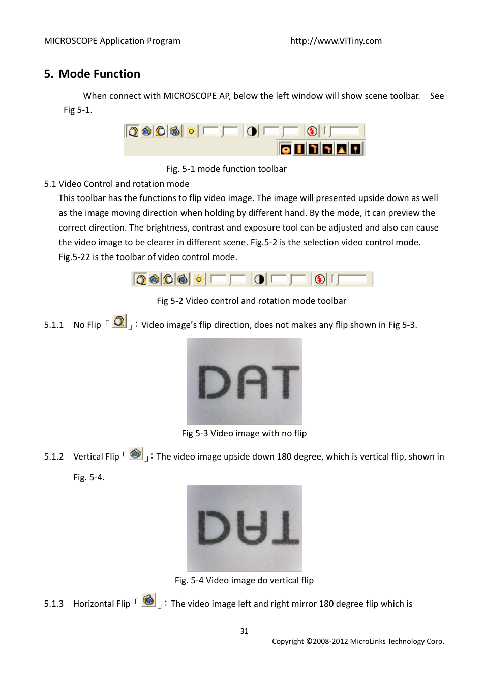 Mode function, Video control and rotation mode | MicroLinks UM03 - user manual User Manual | Page 31 / 34