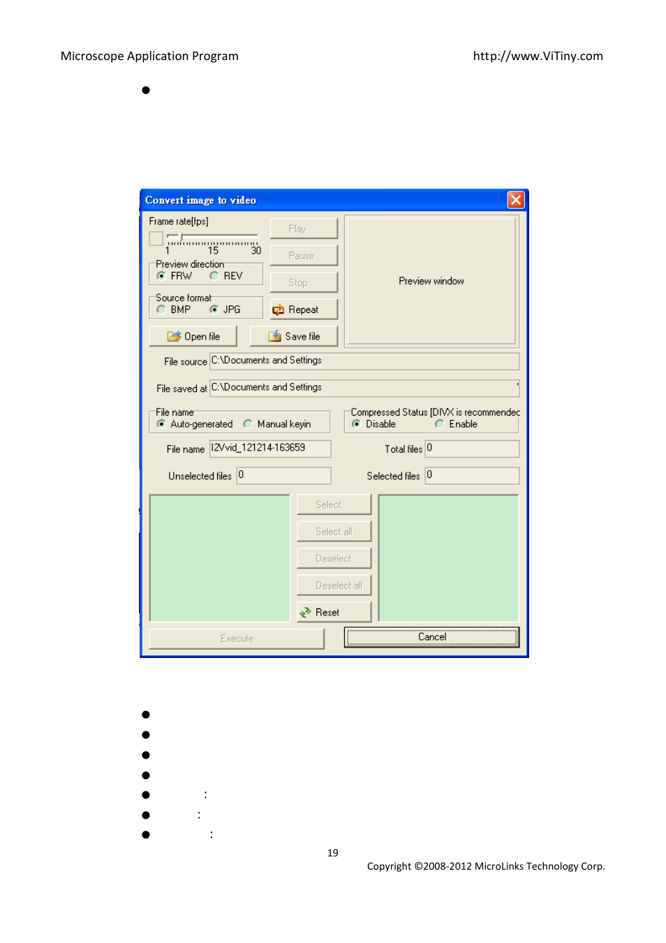 Convert image to video | MicroLinks UM05 - user manual User Manual | Page 19 / 72