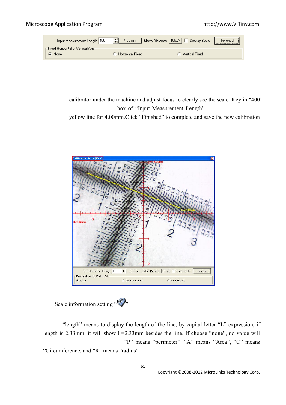 Scale information setting | MicroLinks UM05 - user manual User Manual | Page 61 / 72