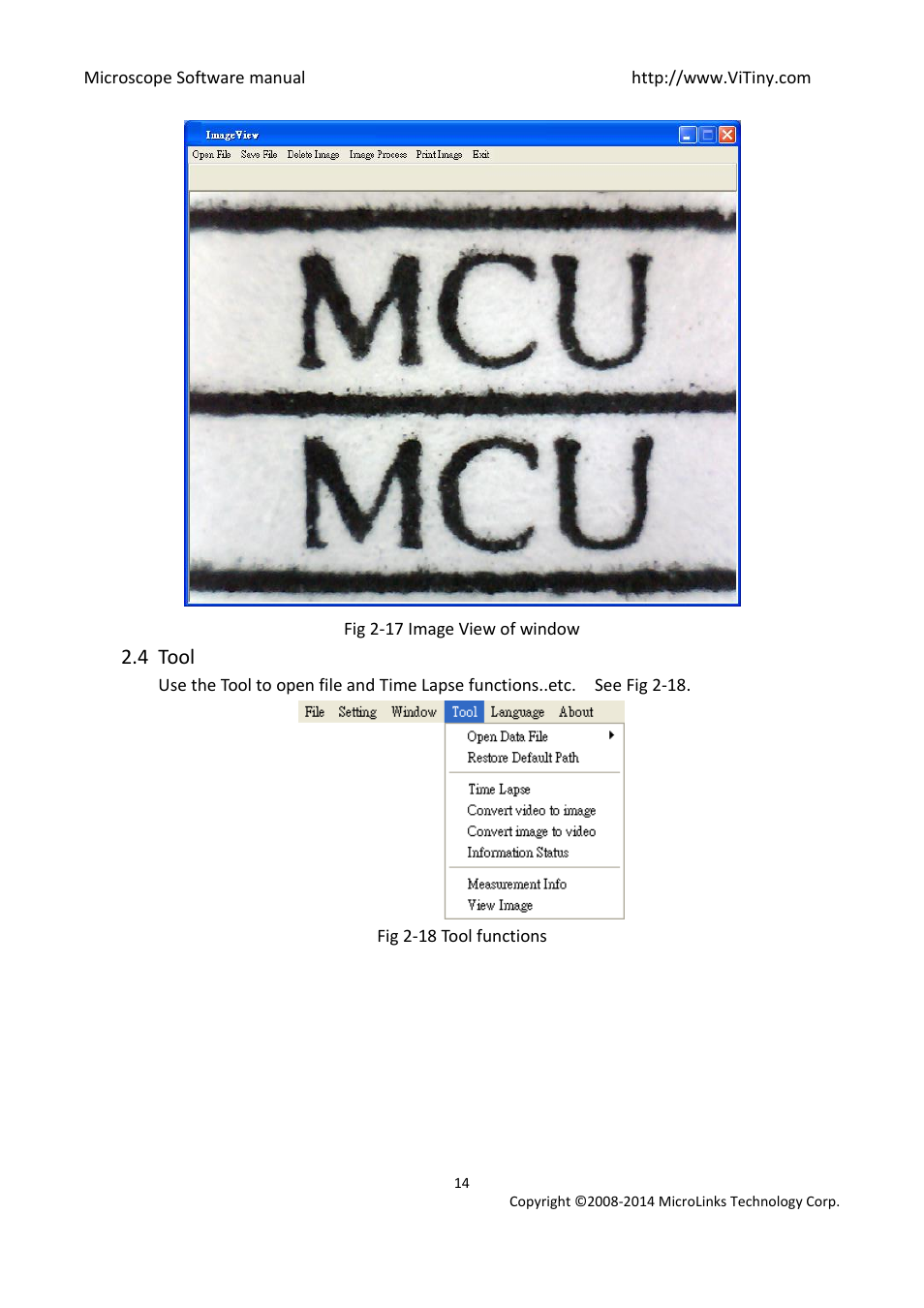Tool, 4 tool | MicroLinks UM12 - user manual User Manual | Page 14 / 74