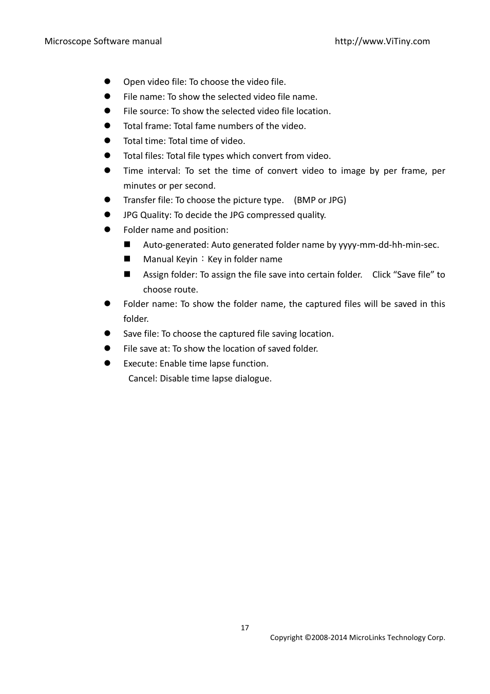 MicroLinks UM12 - user manual User Manual | Page 17 / 74