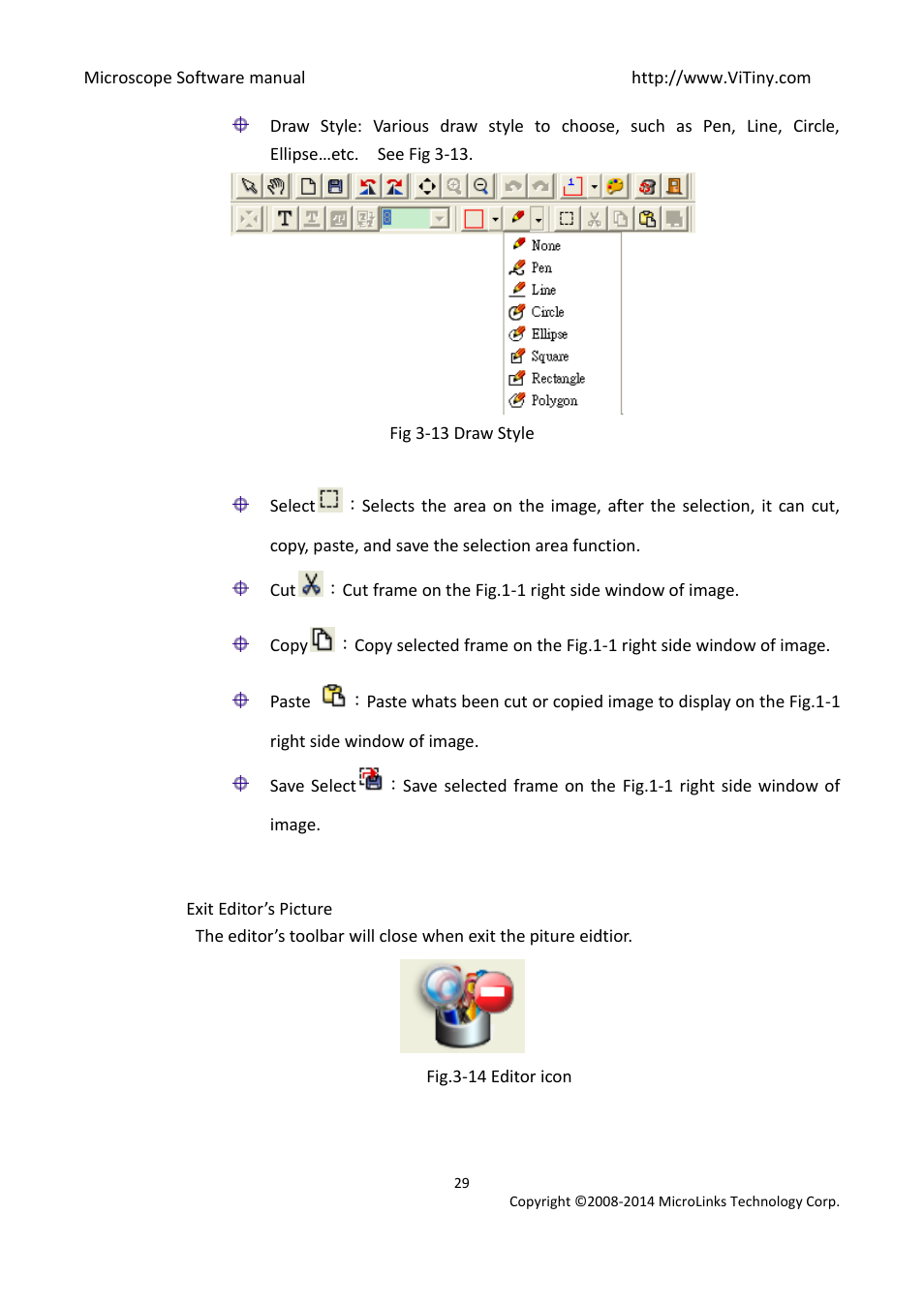 Exit editor’s picture | MicroLinks UM12 - user manual User Manual | Page 29 / 74