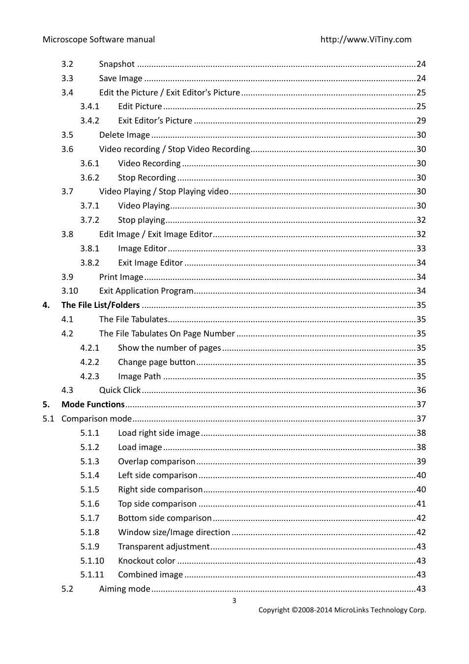 MicroLinks UM12 - user manual User Manual | Page 3 / 74