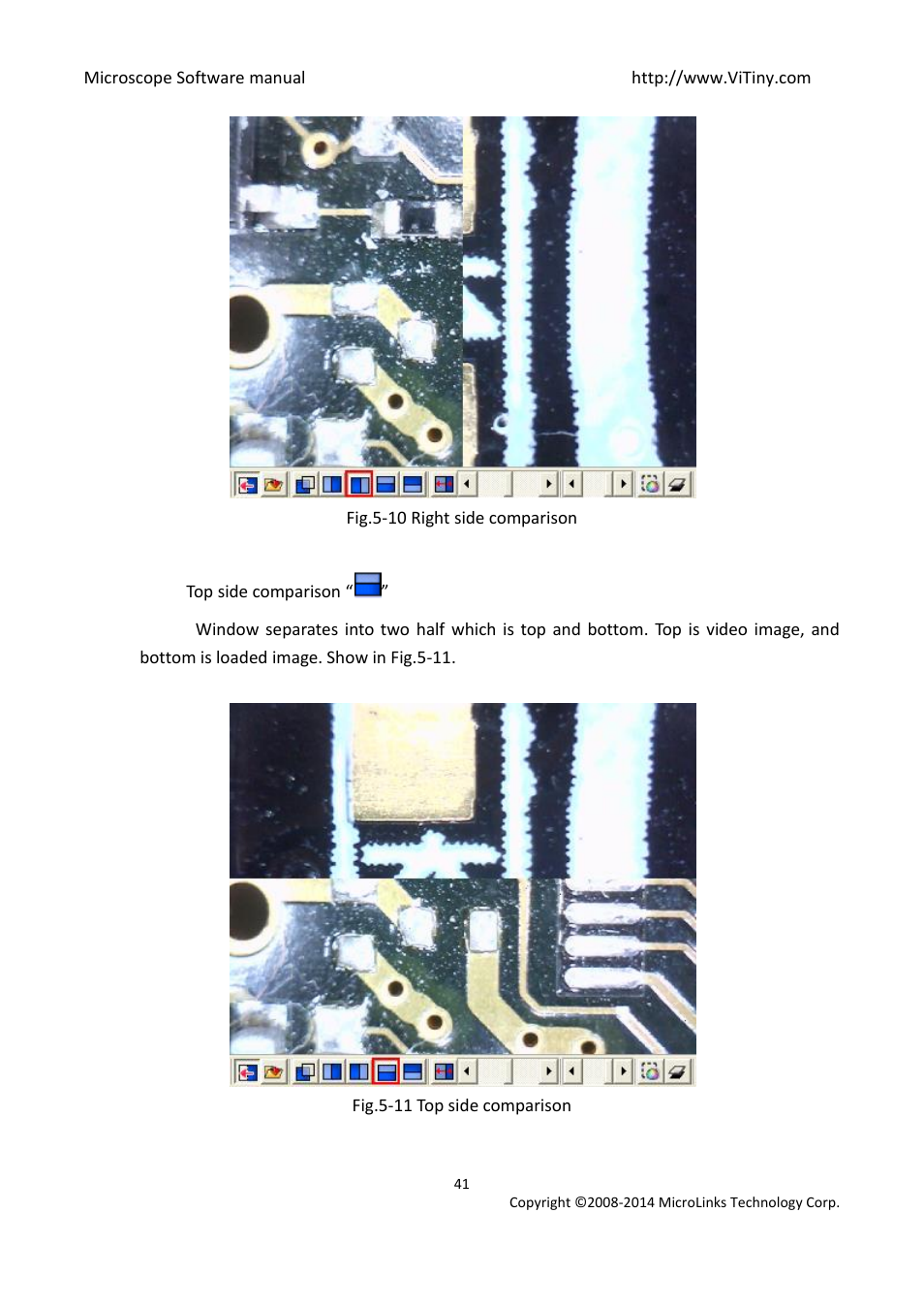 Top side comparison | MicroLinks UM12 - user manual User Manual | Page 41 / 74