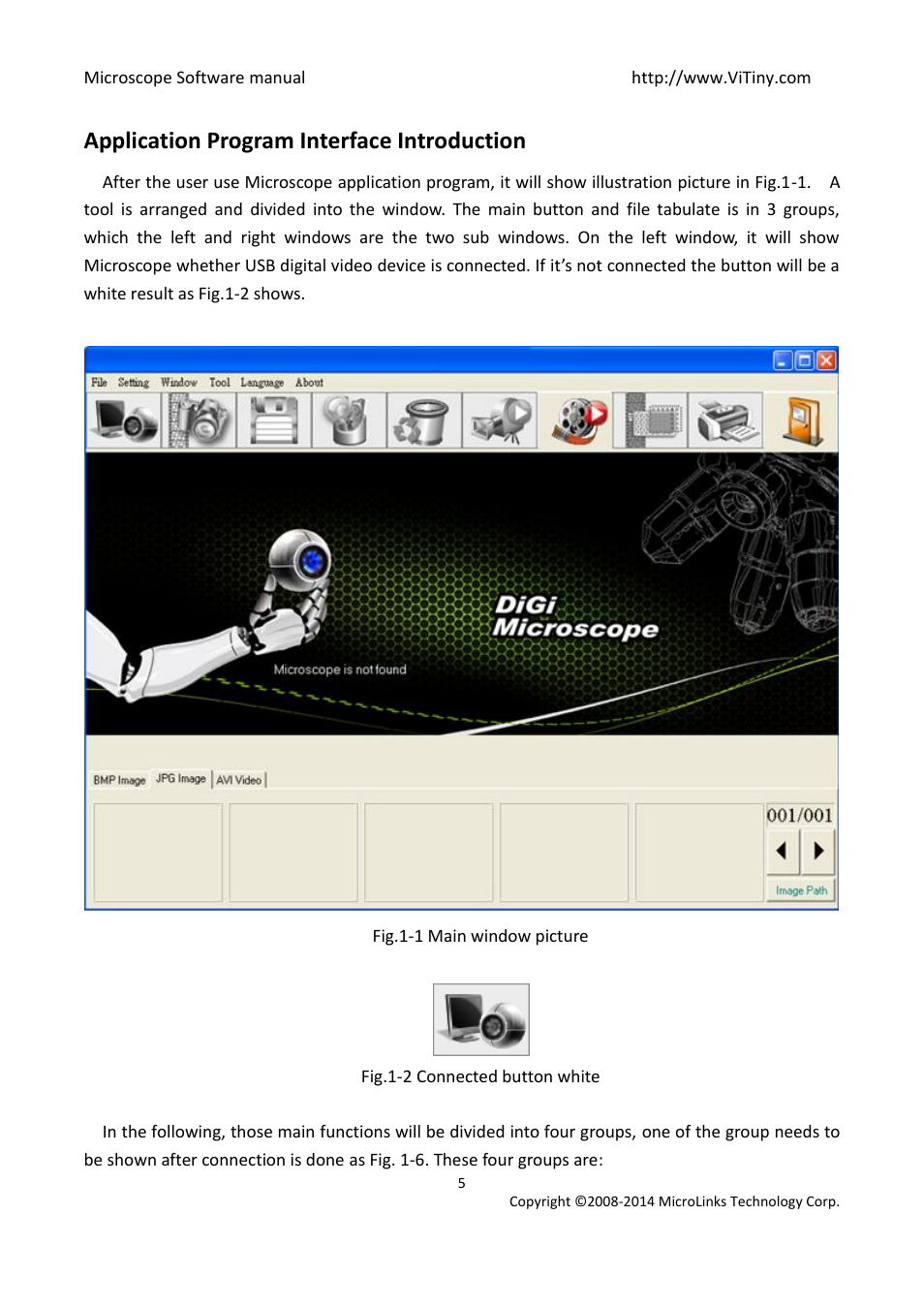 Application program interface introduction | MicroLinks UM12 - user manual User Manual | Page 5 / 74