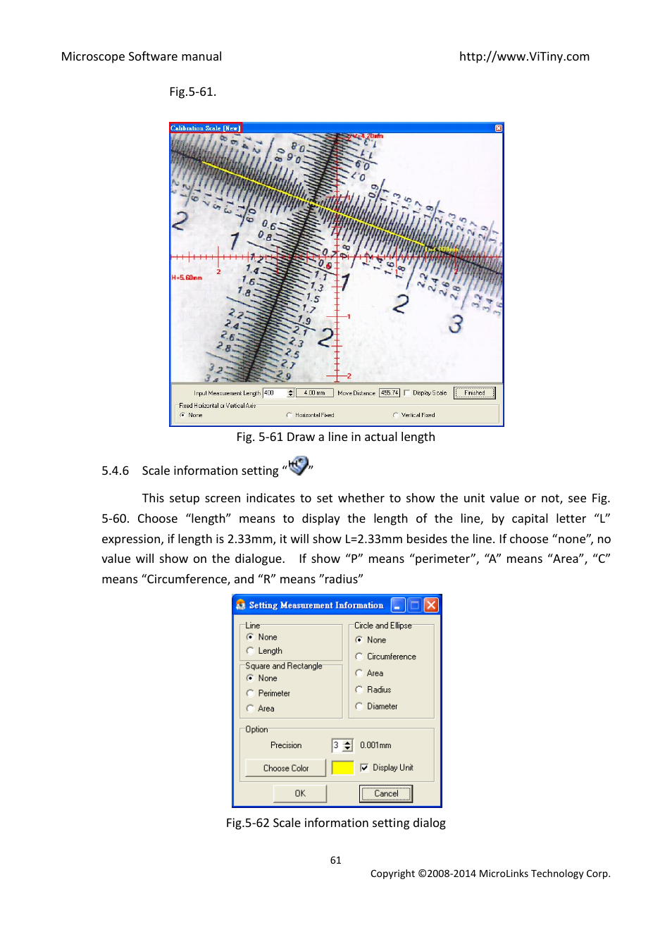 Scale information setting | MicroLinks UM12 - user manual User Manual | Page 61 / 74