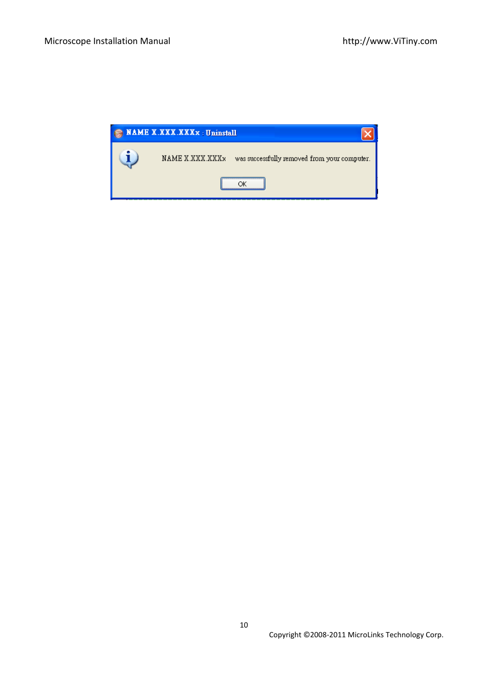 Finish uninstall | MicroLinks PRO10 - install manual User Manual | Page 10 / 16