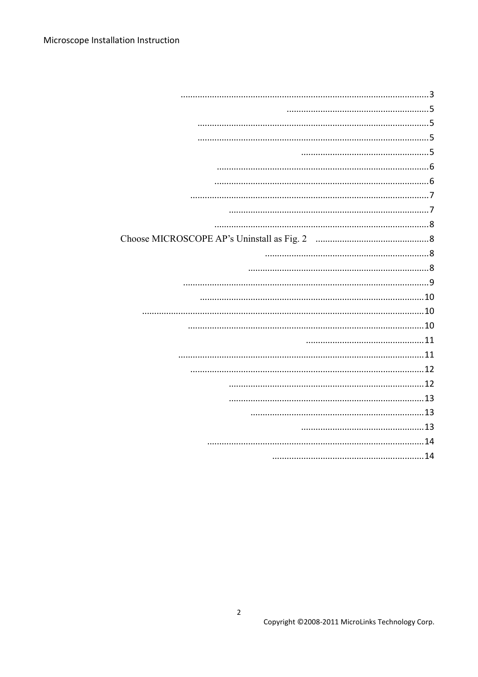 MicroLinks UM03 - install manual User Manual | Page 2 / 14