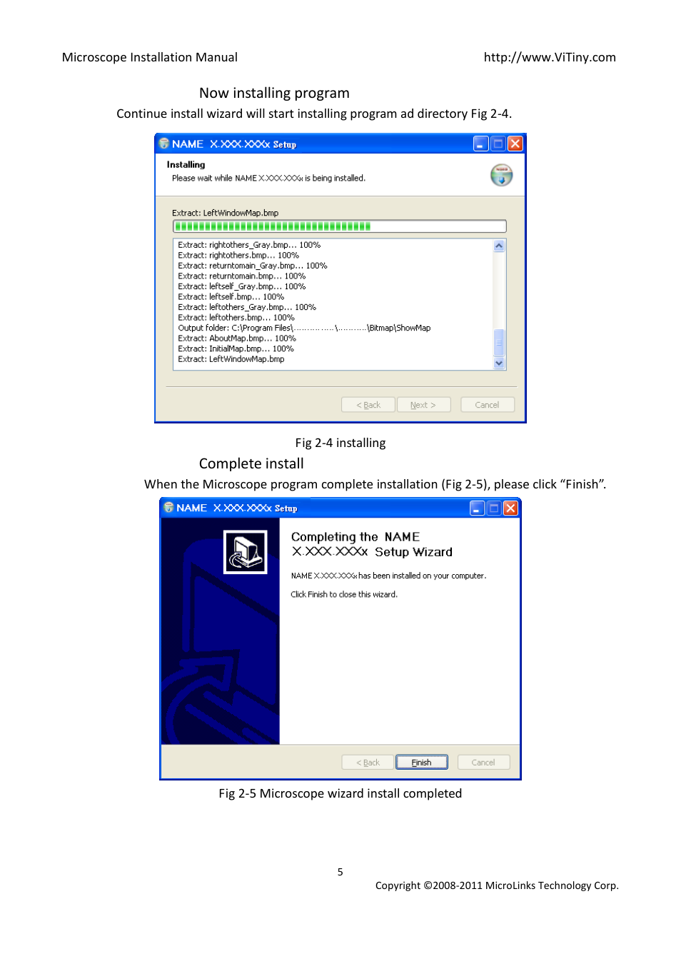 Now installing program, Complete install | MicroLinks UM05 - install manual User Manual | Page 5 / 8