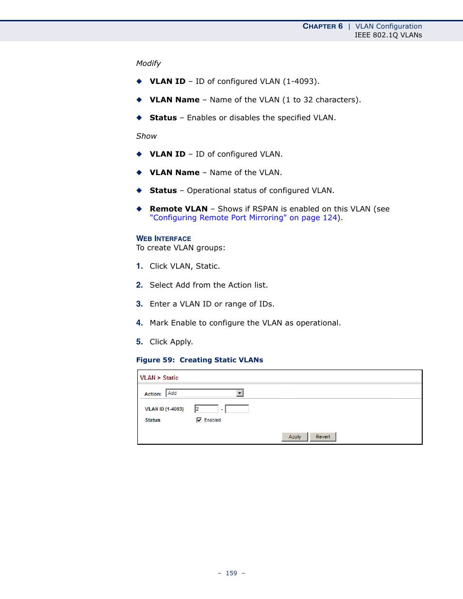 Figure 59: creating static vlans | Microsens MS453490M Management Guide User Manual | Page 159 / 984