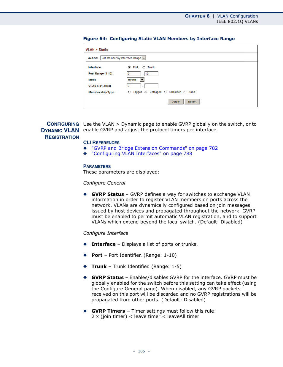 Configuring dynamic vlan registration | Microsens MS453490M Management Guide User Manual | Page 165 / 984