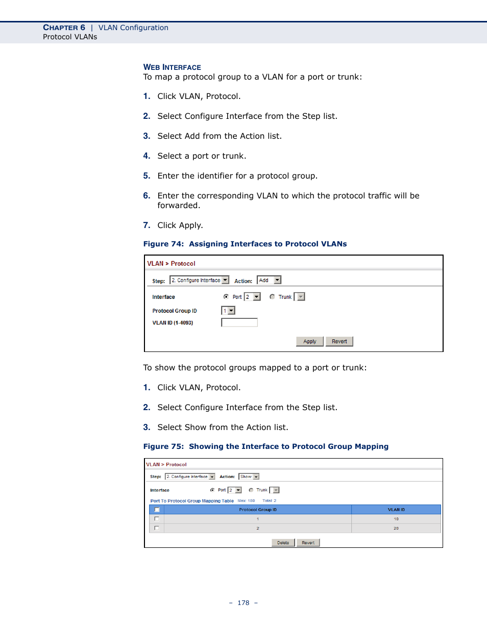 Figure 74: assigning interfaces to protocol vlans | Microsens MS453490M Management Guide User Manual | Page 178 / 984