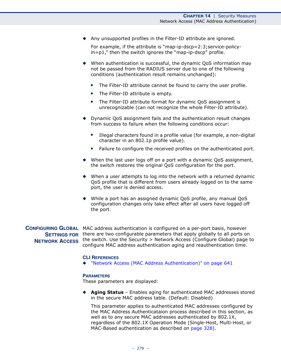 Configuring global settings for network access | Microsens MS453490M Management Guide User Manual | Page 279 / 984