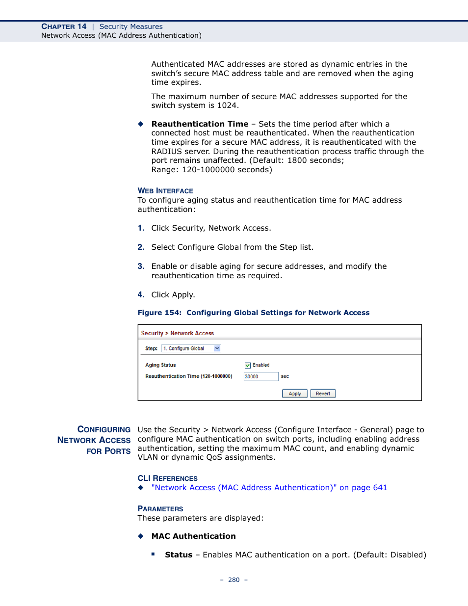 Configuring network access for ports | Microsens MS453490M Management Guide User Manual | Page 280 / 984