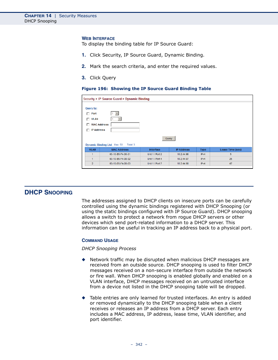 Dhcp snooping, Dhcp s | Microsens MS453490M Management Guide User Manual | Page 342 / 984