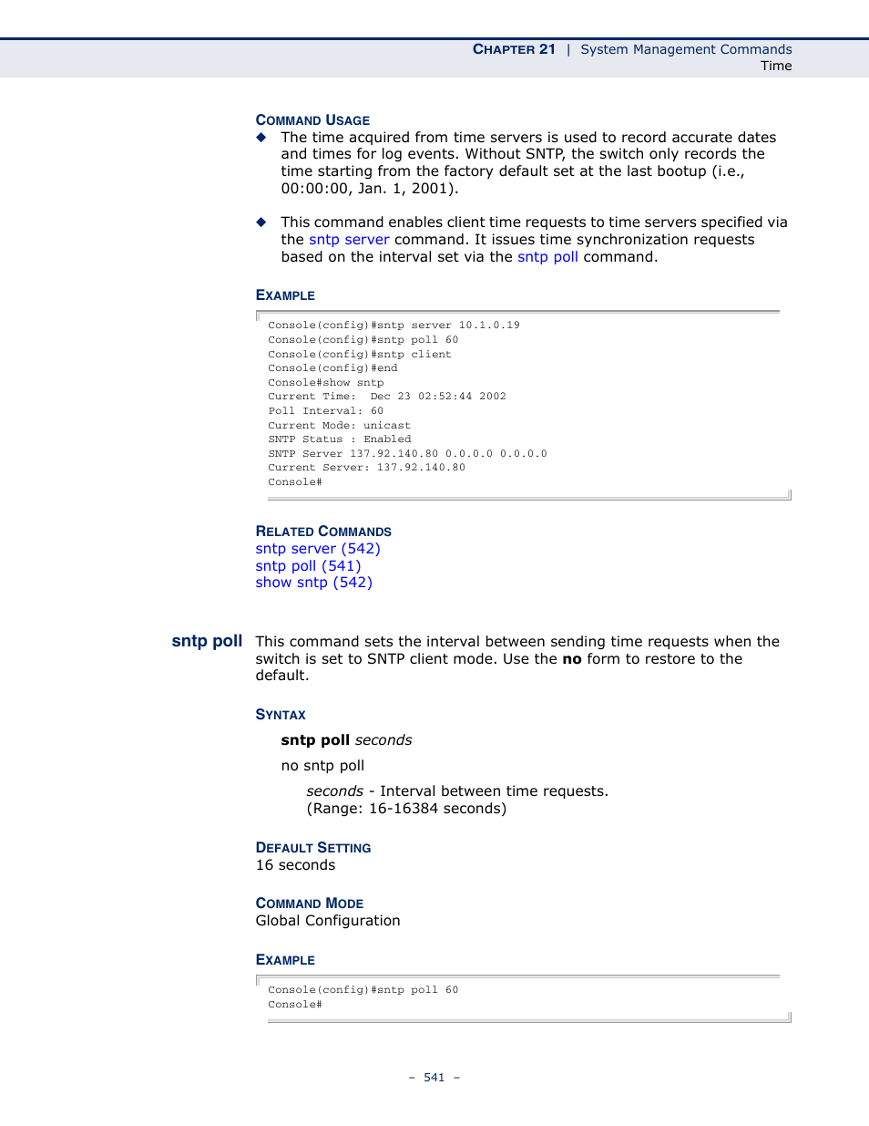 Sntp poll | Microsens MS453490M Management Guide User Manual | Page 541 / 984