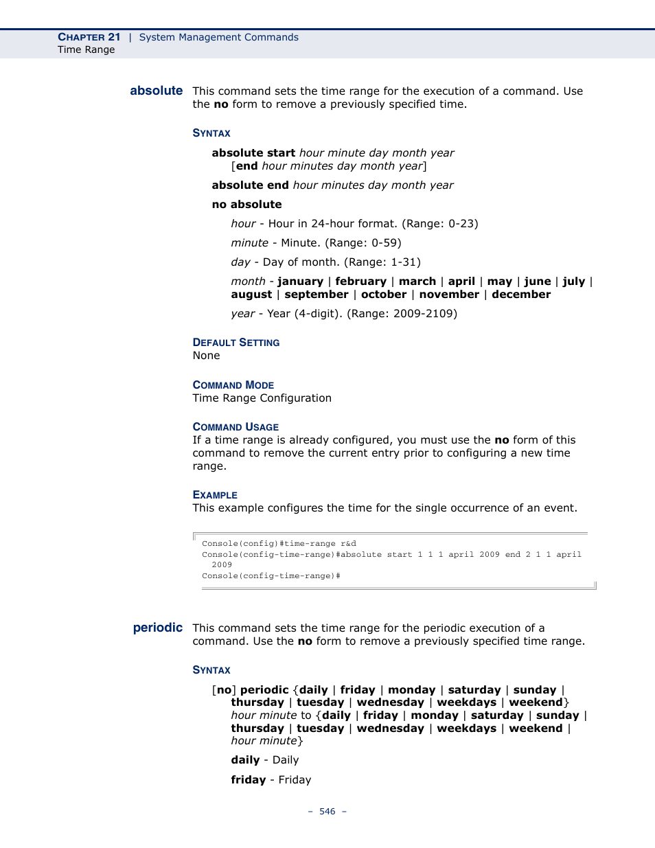 Absolute 546 periodic 546, Absolute, Periodic | Microsens MS453490M Management Guide User Manual | Page 546 / 984