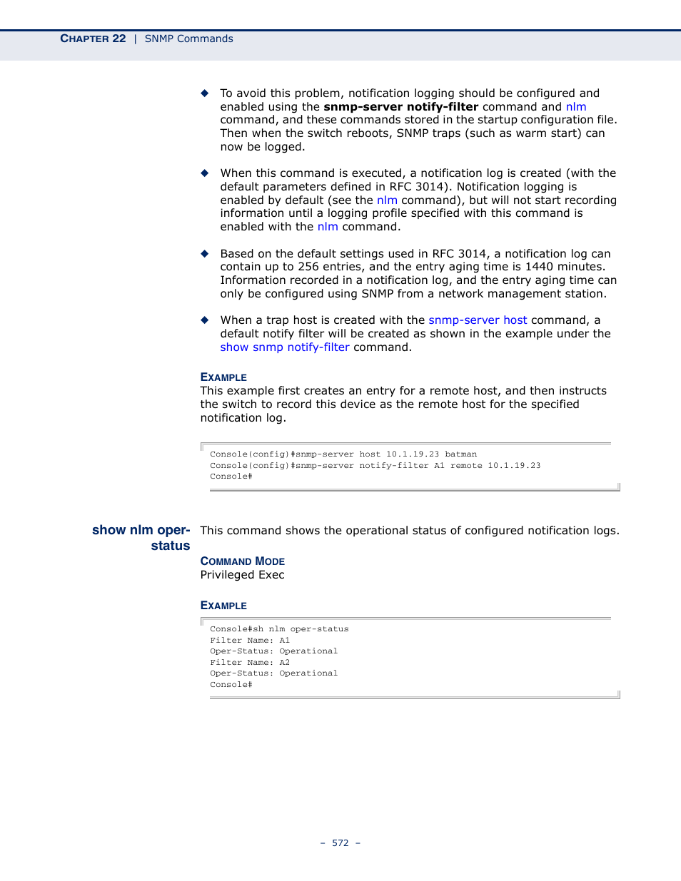 Show nlm oper-status, Show nlm oper- status | Microsens MS453490M Management Guide User Manual | Page 572 / 984