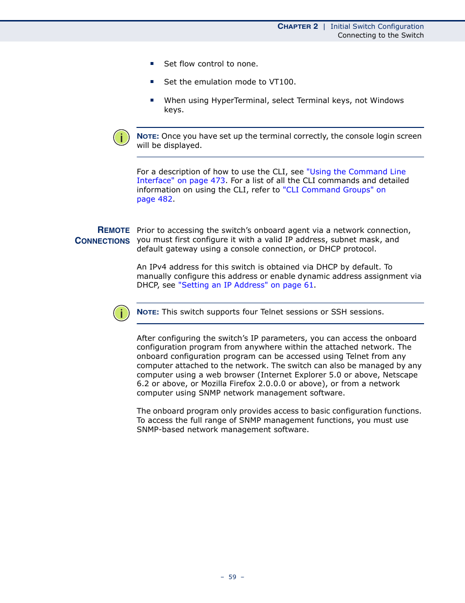 Remote connections | Microsens MS453490M Management Guide User Manual | Page 59 / 984