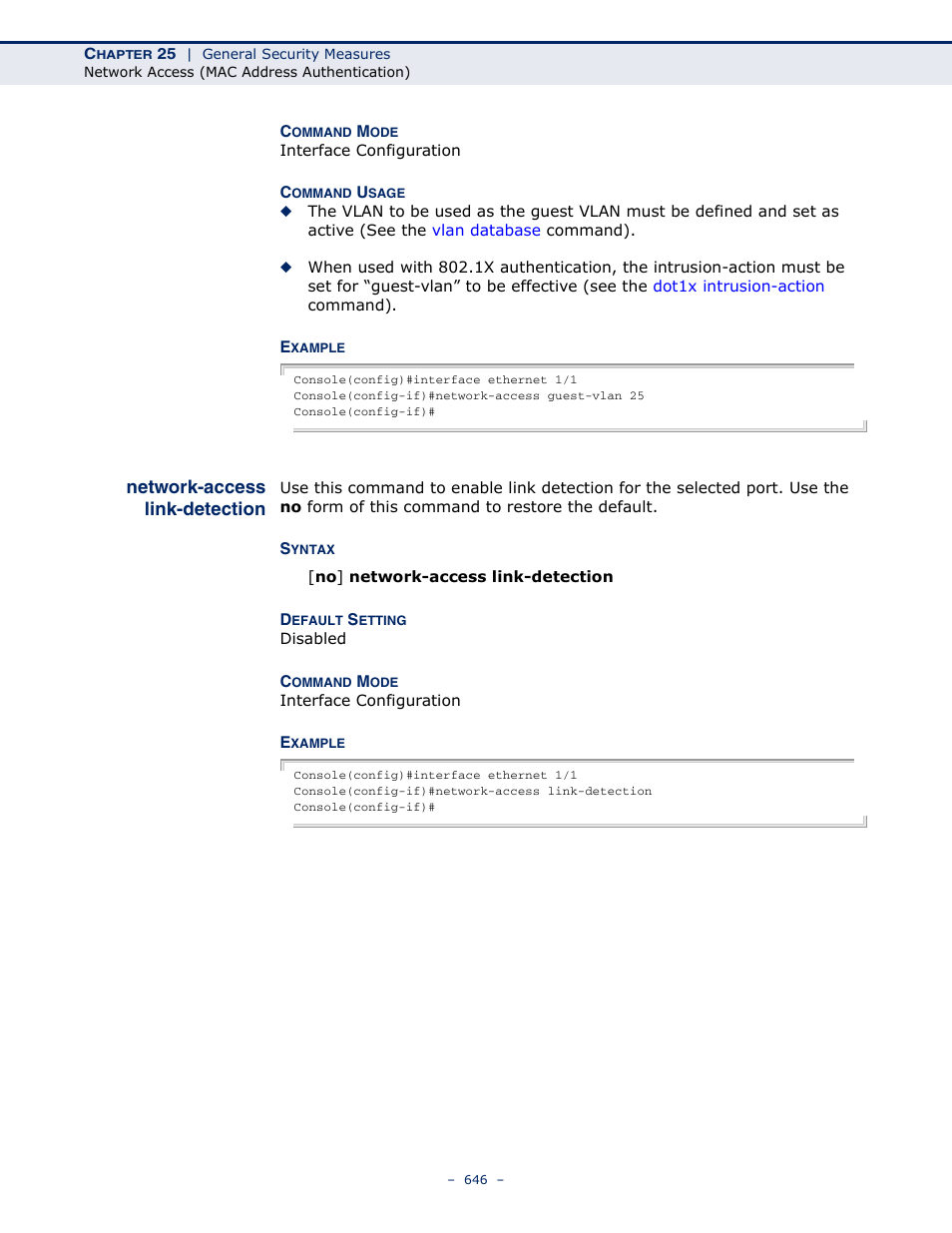 Network-access link-detection | Microsens MS453490M Management Guide User Manual | Page 646 / 984